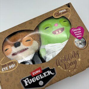 Fuggler Wedding Fuggs Bride & Groom Funny Ugly Monster 9" Collectible Plush Toy